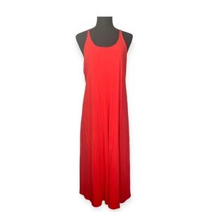 Rundholz Dip German brand 100% cotton string straps red dress size XL lined